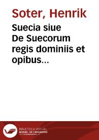 Portada:Suecia siue De Suecorum regis dominiis et opibus commentarius politicus
