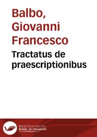Portada:Tractatus de praescriptionibus