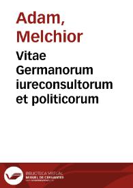 Portada:Vitae Germanorum iureconsultorum et politicorum