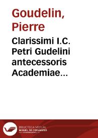 Portada:Clarissimi I.C. Petri Gudelini antecessoris Academiae Lovaniensis De jure pacis commentarius