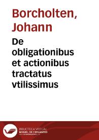 Portada:De obligationibus et actionibus tractatus vtilissimus