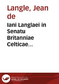 Portada:Iani Langlaei in Senatu Britanniae Celticae consiliarij Semestria