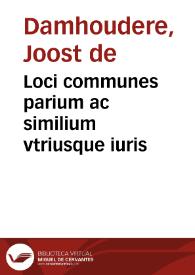 Portada:Loci communes parium ac similium vtriusque iuris
