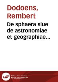 Portada:De sphaera siue de astronomiae et geographiae principiis cosmographica isagoge