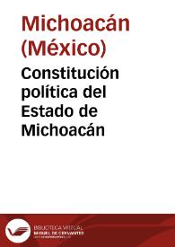 Portada:Constitución política del Estado de Michoacán
