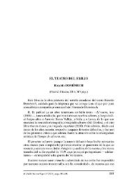 Portada:Ricardo Doménech : \"El teatro del exilio\", Madrid: Cátedra, 2013, 315 págs. [Reseña] / Francisco Abad