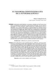 Portada:El paradigma constitucionalista de la autoridad jurídica / María Cristina Redondo