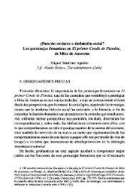 Portada:¿Función escénica o disfunción social? Los personajes femeninos en \"El primer Conde de Flandes\", de Mira de Amescua / Miguel Martínez Aguilar