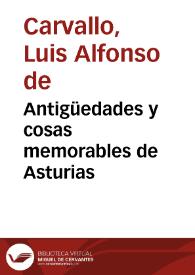 Portada:Antigüedades y cosas memorables de Asturias