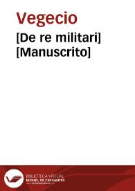 Portada:[De re militari] [Manuscrito]