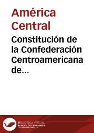 Portada:Constitución de la Confederación Centroamericana de 1842