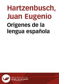Portada:Orígenes de la lengua española