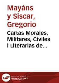 Portada:Cartas Morales, Militares, Civiles i Literarias de varios Autores Españoles
