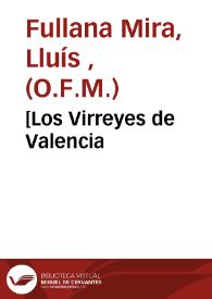 Portada:[Los Virreyes de Valencia