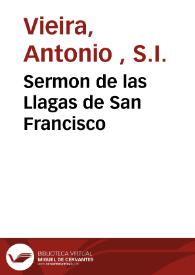 Portada:Sermon de las Llagas de San Francisco