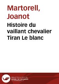 Portada:Histoire du vaillant chevalier Tiran Le blanc