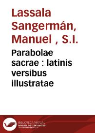 Portada:Parabolae sacrae : latinis versibus illustratae