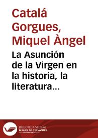 Portada:La Asunción de la Virgen en la historia, la literatura y el arte del pueblo valenciano