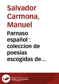 Portada:Parnaso español : coleccion de poesías escogidas de los mas célebres poetas castellanos : tomo V