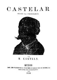 Portada:Castelar según la frenología / por R. Castels