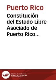 Portada:Constitución del Estado Libre Asociado de Puerto Rico de 1952