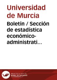 Portada:Boletín / Sección de estadística económico-administrativa :1929-1935