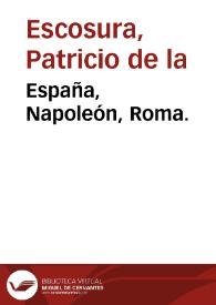 Portada:España, Napoleón, Roma.