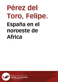 Portada:España en el noroeste de Africa
