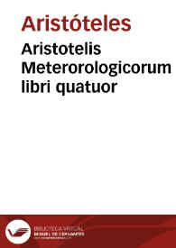Portada:Aristotelis Meterorologicorum libri quatuor
