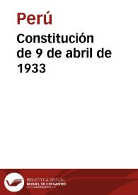 Portada:Constitución de 9 de abril de 1933