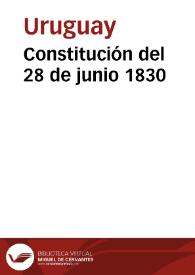 Portada:Constitución del 28 de junio 1830