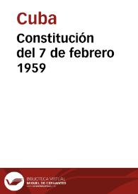 Portada:Constitución del 7 de febrero 1959