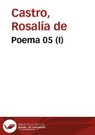 Portada:Poema 05 (I) / Rosalía de Castro