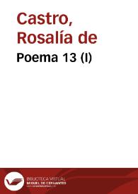 Portada:Poema 13 (I) / Rosalía de Castro