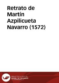 Portada:Retrato de Martín Azpilicueta Navarro (1572)