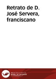 Portada:Retrato de D. José Servera, franciscano