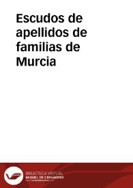 Portada:Escudos de apellidos de familias de Murcia