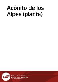 Portada:Acónito de los Alpes (planta)