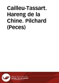 Portada:Cailleu-Tassart. Hareng de la Chine. Pilchard (Peces)