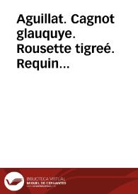 Portada:Aguillat. Cagnot glauquye. Rousette tigreé. Requin barbu (Peces)