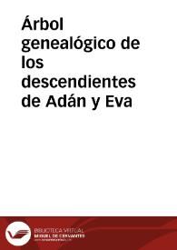 Portada:Árbol genealógico de los descendientes de Adán y Eva