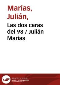 Portada:Las dos caras del 98 / Julián Marías
