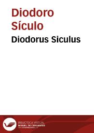 Portada:Diodorus Siculus