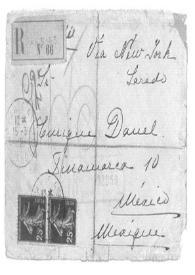 Portada:[Sobre sin carta enviado a Enrique Danel en México, París, 3 de marzo de 1912]