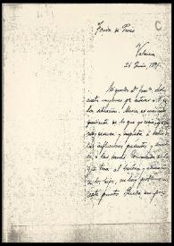 Portada:Carta de Rafael Altamira a Francisco Giner de los Ríos. Valencia, 26 de junio de 1891