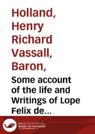 Portada:Some account of the life and Writings of Lope Felix de Vega Carpio