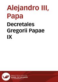 Portada:Decretales Gregorii Papae IX / cum glossa Bernardi Parmensis.