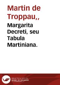 Portada:Margarita Decreti, seu Tabula Martiniana.