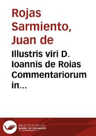 Portada:Illustris viri D. Ioannis de Roias Commentariorum in Astrolabium quod planisphaerium vocant libri sex nunc primum in lucem editi ...