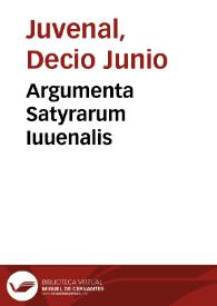Portada:Argumenta Satyrarum Iuuenalis / per Antonium Mancinellum ; cu[m] quattuor com[m]e[n]tariis ... [Sabinus Caldarinus, Merula, Georgius Valla] 